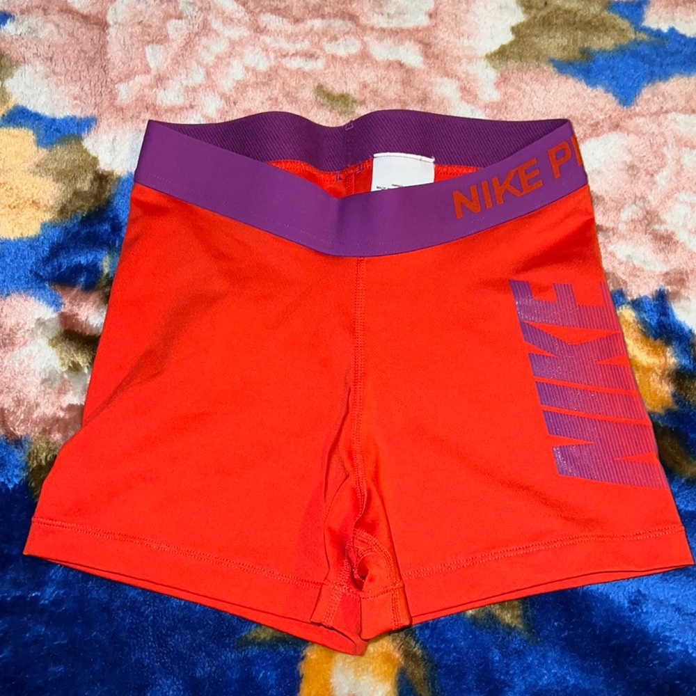 NIKE Pro Dri-Fit Athletic Shorts Red/Purple 💜